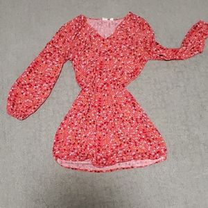 Loose mid length coral dress